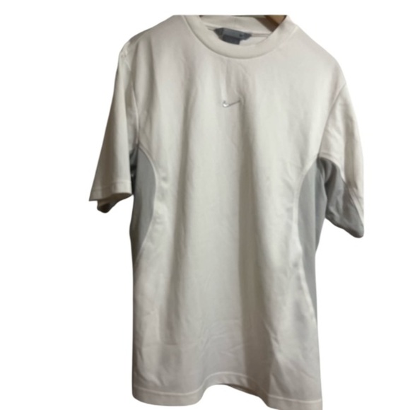 Vtg Nike Dri Fit Embroidered Center Swoosh White/Silver M Y2K Tag - Picture 5 of 7